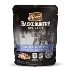 Merrick Backcountry Grain-Free Morsels in Gravy Real Chicken Recipe Cuts Cat Food Pouches