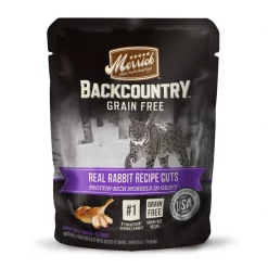 Merrick Backcountry Grain-Free Morsels in Gravy Real Rabbit Recipe Cuts Cat Food Pouches
