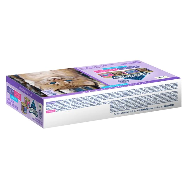 Blue Buffalo Wilderness Pate Kitten Variety Pack with Chicken & Salmon Grain-Free Cat Food Trays 4 Blue Buffalo Wilderness Pate Kitten Variety Pack with Chicken & Salmon Grain-Free Cat Food Trays - Image 2