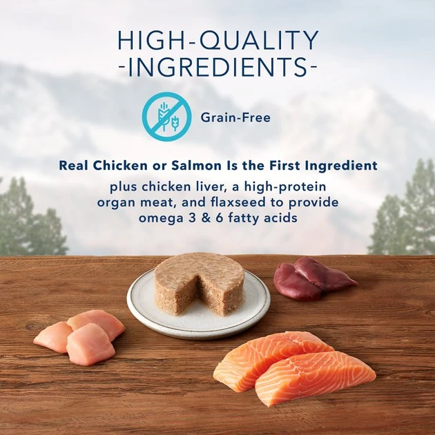 Blue Buffalo Wilderness Pate Kitten Variety Pack with Chicken & Salmon Grain-Free Cat Food Trays 6 Blue Buffalo Wilderness Pate Kitten Variety Pack with Chicken & Salmon Grain-Free Cat Food Trays - Image 4