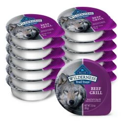 Blue Buffalo Wilderness Trail Trays Beef Grill Formula Grain-Free Dog Food Trays