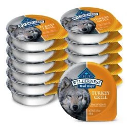 Blue Buffalo Wilderness Trail Trays Turkey Grill Formula Grain-Free Dog Food Trays