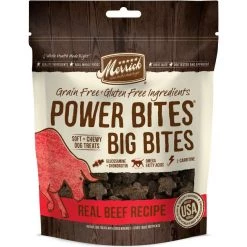 Merrick Power Bites Big Bites Real Beef Recipe Grain-Free Soft & Chewy Dog Treats