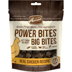 Merrick Power Bites Big Bites Real Chicken Recipe Grain-Free Soft & Chewy Dog Treats