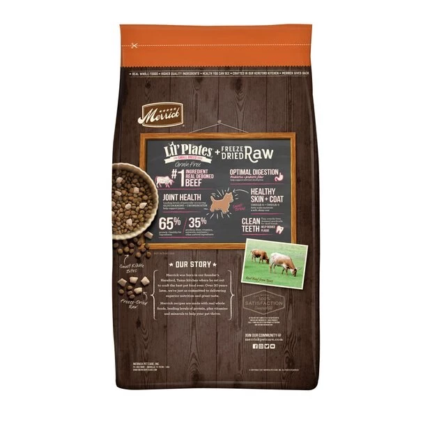 Merrick Lil' Plates Grain-Free Chicken-Free Beef & Sweet Potato Recipe with Freeze-Dried Raw Bites Dry Dog Food 4 Merrick Lil' Plates Grain-Free Chicken-Free Beef & Sweet Potato Recipe with Freeze-Dried Raw Bites Dry Dog Food - Image 2