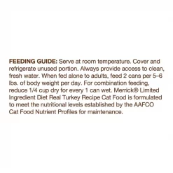 Merrick Limited Ingredient Diet Grain-Free Turkey Canned Cat Food -Merrick || Blue Wilderness Sales 2022 150391 PT7. SY630 V1567193551