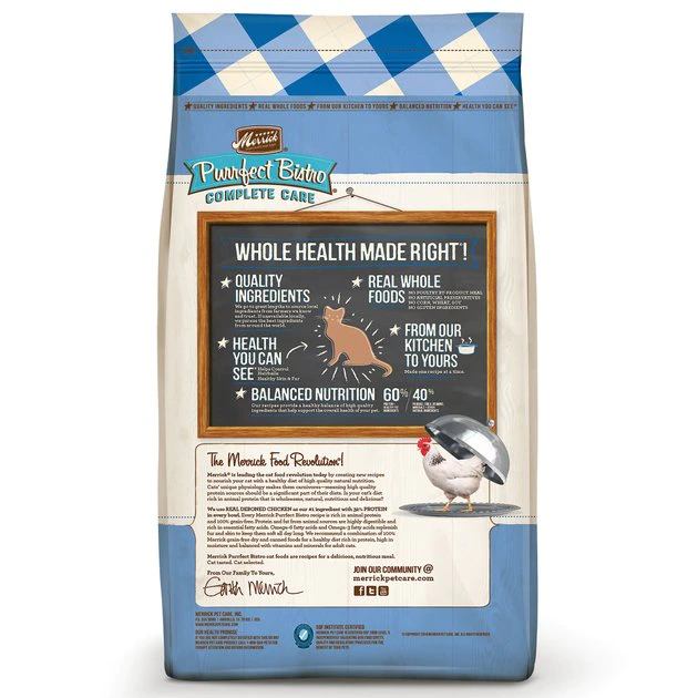 Merrick Purrfect Bistro Complete Care Grain-Free Hairball Control Chicken & Sweet Potato Recipe Dry Cat Food 4 Merrick Purrfect Bistro Complete Care Grain-Free Hairball Control Chicken & Sweet Potato Recipe Dry Cat Food - Image 2