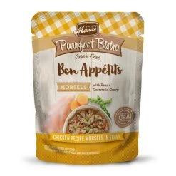 Merrick Purrfect Bistro Bon Appetits Grain-Free Chicken Recipe Morsels in Gravy Adult Cat Food Pouches