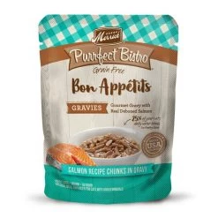 Merrick Purrfect Bistro Bon Appetits Grain-Free Salmon Recipe Chunks in Gravy Adult Cat Food Pouches