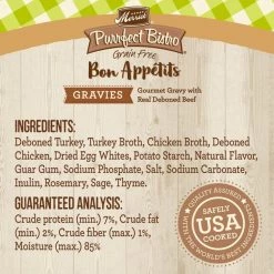 Merrick Purrfect Bistro Bon Appetits Grain-Free Turkey Recipe Chunks in Gravy Adult Cat Food Pouches -Merrick || Blue Wilderness Sales 2022 176663 PT3. SY630 V1628555806