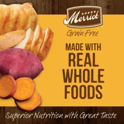 Merrick Real Chicken + Sweet Potato Recipe Grain-Free Adult Dry Dog Food -Merrick || Blue Wilderness Sales 2022 200575 PT2. SY630 V1643407627
