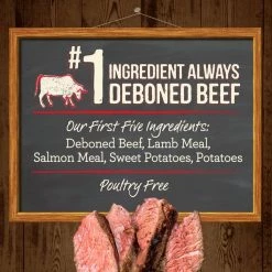 Merrick Real Texas Beef + Sweet Potato Recipe Grain-Free Chicken-Free Adult Dry Dog Food -Merrick || Blue Wilderness Sales 2022 200578 PT3. SY630 V1643413313