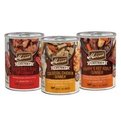 Merrick Chunky Recipes Variety Pack Grain-Free Wet Dog Food, 12.7-oz can, case of 12