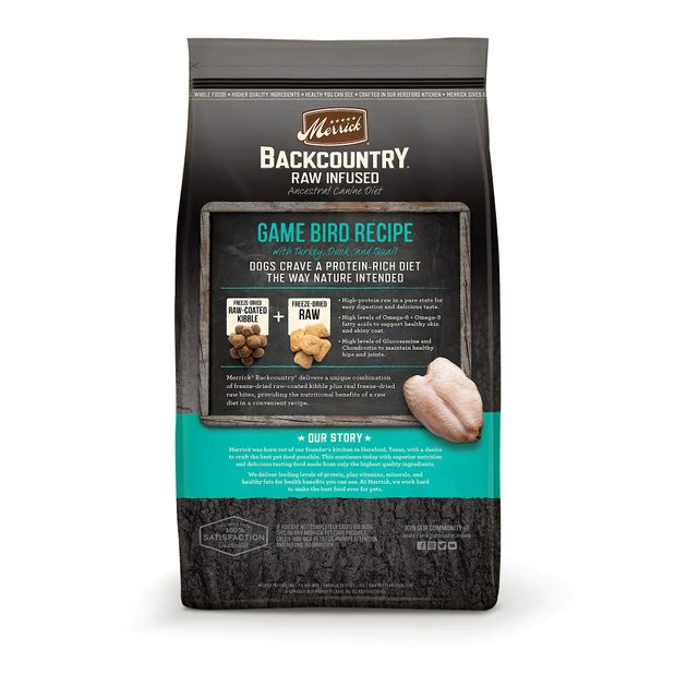 Merrick Backcountry Freeze-Dried Raw Grain-Free Big Game Recipe with Turkey, Duck & Quail Dry Dog Food 4 Merrick Backcountry Freeze-Dried Raw Grain-Free Big Game Recipe with Turkey, Duck & Quail Dry Dog Food - Image 2