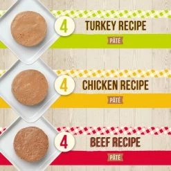 Merrick Purrfect Bistro Turkey, Beef & Chicken Recipe Variety Pack Grain-Free Pate Canned Cat Food, 3-oz, case of 24 -Merrick || Blue Wilderness Sales 2022 235905 PT2. SY630 V1631604425