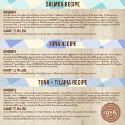 Merrick Purrfect Bistro Tuna, Salmon & Tuna + Tilapia Recipe Variety Pack Grain-Free Pate Canned Cat Food, 3-oz, case of 24 -Merrick || Blue Wilderness Sales 2022 235907 PT3. SY630 V1622121460