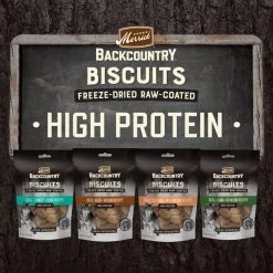 Merrick Backcountry Biscuits Real Beef + Bison Recipe Grain-Free Freeze-Dried Raw Coated Dog Treats -Merrick || Blue Wilderness Sales 2022 237956 PT5. SY630 V1591384665