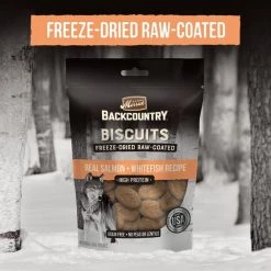 Merrick Backcountry Biscuits Real Salmon + Whitefish Recipe Grain-Free Freeze-Dried Raw Coated Dog Treats 12 Merrick Backcountry Biscuits Real Salmon + Whitefish Recipe Grain-Free Freeze-Dried Raw Coated Dog Treats -Merrick || Blue Wilderness Sales 2022 237962 PT3. SY630 V1591384898