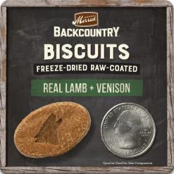 Merrick Backcountry Biscuits Real Lamb + Venison Recipe Grain-Free Freeze-Dried Raw Coated Dog Treats -Merrick || Blue Wilderness Sales 2022 237965 PT4. SY630 V1591384949