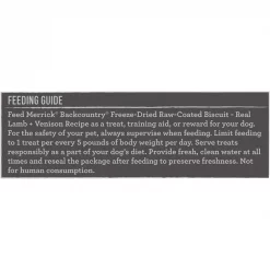 Merrick Backcountry Biscuits Real Lamb + Venison Recipe Grain-Free Freeze-Dried Raw Coated Dog Treats -Merrick || Blue Wilderness Sales 2022 237965 PT8. SY630 V1591384973