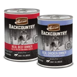 Merrick Backcountry Grain-Free Real Beef & Chicken Dinner Variety Pack Wet Dog Food, 12.7-oz can, case of 12