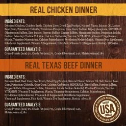 Merrick Grain-Free Real Texas Beef & Chicken Dinner Variety Pack Wet Dog Food, 12.7-oz can, case of 12 14 Merrick Grain-Free Real Texas Beef & Chicken Dinner Variety Pack Wet Dog Food, 12.7-oz can, case of 12 -Merrick || Blue Wilderness Sales 2022 264806 PT3. SY630 V1643406994