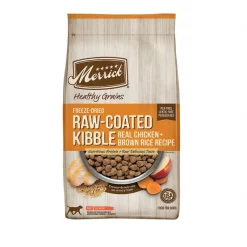 Merrick Healthy Grains Raw-Coated Kibble Real Chicken + Brown Rice Recipe Freeze-Dried Dry Dog Food