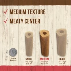 Merrick Natural Cuts Medium Real Beef Flavor Rawhide Free Dog Treats, 4 count -Merrick || Blue Wilderness Sales 2022 277729 PT6. SY630 V1647904024