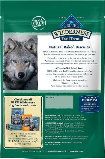 Blue Buffalo Wilderness Chicken Recipe Grain-Free Dry Food + Trail Treats Grain-Free Duck Biscuits Dog Treats 8 Blue Buffalo Wilderness Chicken Recipe Grain-Free Dry Food + Trail Treats Grain-Free Duck Biscuits Dog Treats - Image 6