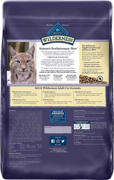 Blue Buffalo Wilderness Chicken Recipe Grain-Free Dry Food + Wild Delights Minced Chicken & Turkey in Tasty Gravy Grain-Free Canned Cat Food 5 Blue Buffalo Wilderness Chicken Recipe Grain-Free Dry Food + Wild Delights Minced Chicken & Turkey in Tasty Gravy Grain-Free Canned Cat Food - Image 3