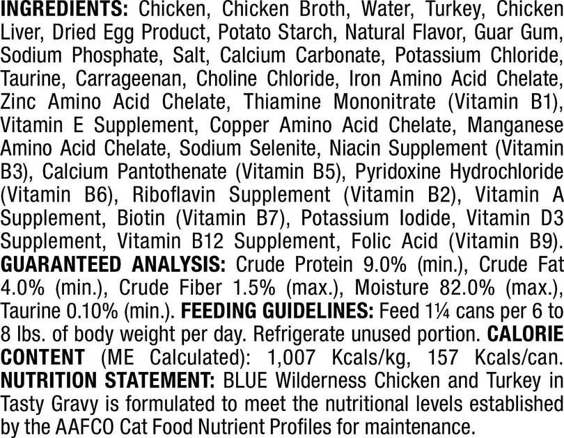 Blue Buffalo Wilderness Chicken Recipe Grain-Free Dry Food + Wild Delights Minced Chicken & Turkey in Tasty Gravy Grain-Free Canned Cat Food 8 Blue Buffalo Wilderness Chicken Recipe Grain-Free Dry Food + Wild Delights Minced Chicken & Turkey in Tasty Gravy Grain-Free Canned Cat Food - Image 6