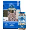 Blue Buffalo Wilderness Indoor Chicken Recipe Grain-Free Dry Food + Bursts With Paw-Licken Chicken Cat Treats