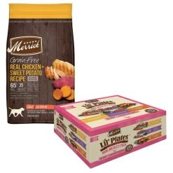 Merrick Real Chicken + Sweet Potato Recipe Grain-Free Adult Dry Food + Lil'Plates Mini Medley Wet Dog Food Variety Pack