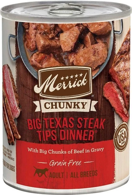 Merrick Real Texas Beef + Sweet Potato Recipe Grain-Free Adult Dry Food + Chunky Grain-Free Wet Dog Food Big Texas Steak Tips Dinner 6 Merrick Real Texas Beef + Sweet Potato Recipe Grain-Free Adult Dry Food + Chunky Grain-Free Wet Dog Food Big Texas Steak Tips Dinner - Image 4