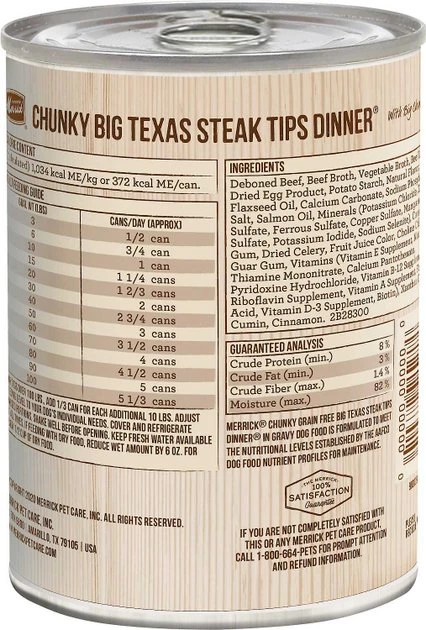 Merrick Real Texas Beef + Sweet Potato Recipe Grain-Free Adult Dry Food + Chunky Grain-Free Wet Dog Food Big Texas Steak Tips Dinner 7 Merrick Real Texas Beef + Sweet Potato Recipe Grain-Free Adult Dry Food + Chunky Grain-Free Wet Dog Food Big Texas Steak Tips Dinner - Image 5