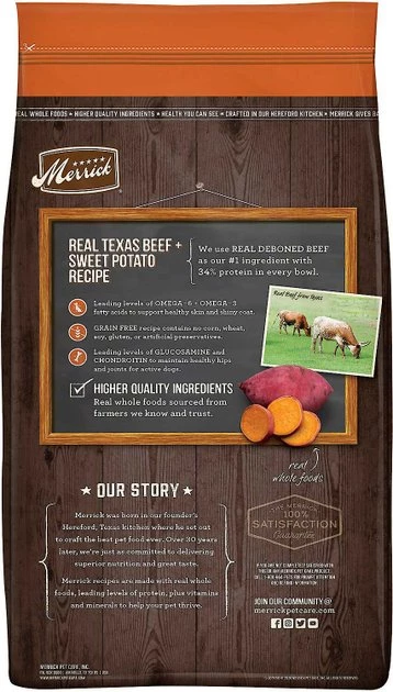 Merrick||Instinct Merrick Real Texas Beef + Sweet Potato Recipe Grain-Free Adult Dry Food + Instinct Freeze Dried Raw Boost Mixers Grain-Free Gut Health Recipe Dog Food Topper 5 Merrick||Instinct Merrick Real Texas Beef + Sweet Potato Recipe Grain-Free Adult Dry Food + Instinct Freeze Dried Raw Boost Mixers Grain-Free Gut Health Recipe Dog Food Topper - Image 3