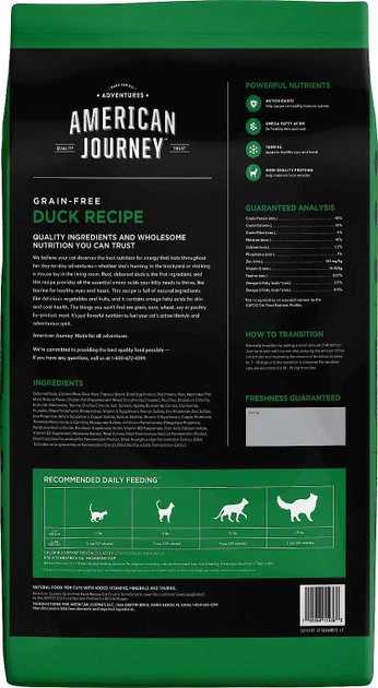American Journey||Blue Buffalo American Journey Duck Recipe Grain-Free Dry Cat Food, 12-lb bag + Blue Buffalo Wilderness Duck Recipe Grain-Free Dry Cat Food, 11-lb bag 5 American Journey||Blue Buffalo American Journey Duck Recipe Grain-Free Dry Cat Food, 12-lb bag + Blue Buffalo Wilderness Duck Recipe Grain-Free Dry Cat Food, 11-lb bag - Image 3