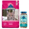 Blue Buffalo Wilderness Salmon Recipe Grain-Free Dry Cat Food, 11-lb bag + Blue Buffalo Bursts With Savory Seafood Cat Treats, 12-oz tub
