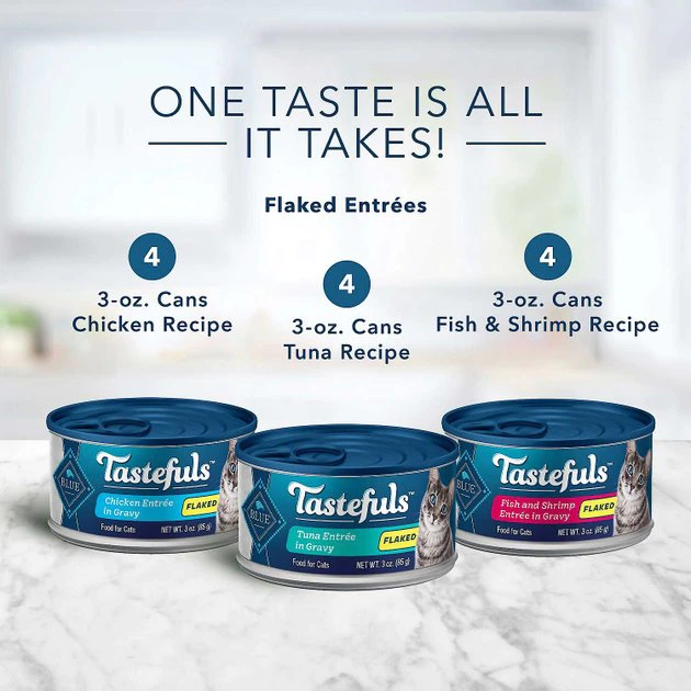 Blue Buffalo||Blue Buffalo Blue Buffalo Tastefuls Tuna, Chicken, Fish & Shrimp Entrées Variety Pack Flaked Wet Food + Wilderness Pate Variety Pack Duck, Chicken & Salmon Grain-Free Cat Canned Food 6 Blue Buffalo||Blue Buffalo Blue Buffalo Tastefuls Tuna, Chicken, Fish & Shrimp Entrées Variety Pack Flaked Wet Food + Wilderness Pate Variety Pack Duck, Chicken & Salmon Grain-Free Cat Canned Food - Image 4