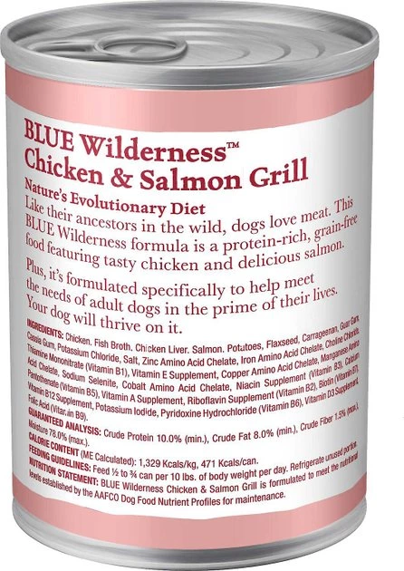 Blue Buffalo Wilderness Salmon & Chicken Grill Canned Food + Salmon Recipe Dry Dog Food 5 Blue Buffalo Wilderness Salmon & Chicken Grill Canned Food + Salmon Recipe Dry Dog Food - Image 3
