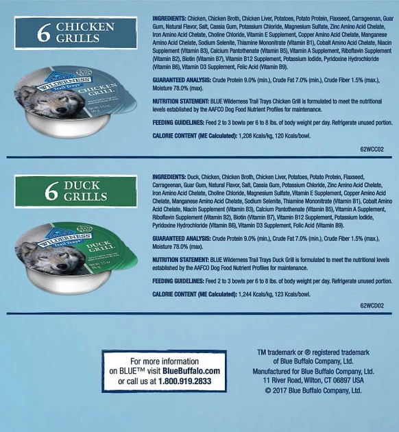 Blue Buffalo Wilderness Trail Trays Variety Pack with Duck & Chicken Formula Food Trays + Duck Recipe Dry Dog Food 5 Blue Buffalo Wilderness Trail Trays Variety Pack with Duck & Chicken Formula Food Trays + Duck Recipe Dry Dog Food - Image 3