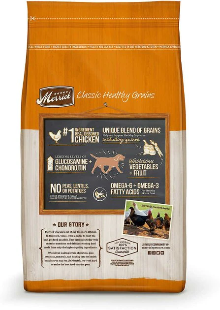 Merrick Classic Healthy Grains Real Chicken + Brown Rice Recipe with Ancient Grains Dry Food + Wet Dog Food Grammy's Pot Pie 5 Merrick Classic Healthy Grains Real Chicken + Brown Rice Recipe with Ancient Grains Dry Food + Wet Dog Food Grammy's Pot Pie - Image 3