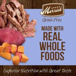 Merrick Dry Food Real Beef & Sweet Potato Recipe + Wet Dog Food Wingaling -Merrick || Blue Wilderness Sales 2022 361714 PT3. SY630 V1642114930