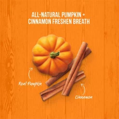 Merrick Fresh Kisses Real Pumpkin & Cinnamon Medium Breed Dog Dental Treats, 20 count -Merrick || Blue Wilderness Sales 2022 564662 PT6. SY630 V1657659682