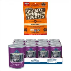 Blue Buffalo||Primal Blue Buffalo Wilderness Beef & Chicken Grill Canned Food + Primal Beef Formula Freeze-Dried Dog Food