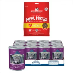 Blue Buffalo||Stella & Chewy's Blue Buffalo Wilderness Beef & Chicken Grill Canned Food + Stella & Chewy's Chewy's Chicken Meal Mixers Freeze-Dried Dog Food Topper
