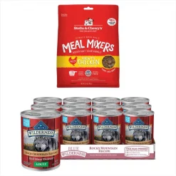 Blue Buffalo||Stella & Chewy's Blue Buffalo Wilderness Rocky Mountain Red Meat Canned Food + Stella & Chewy's Chewy's Chicken Meal Mixers Freeze-Dried Dog Food Topper