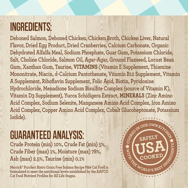 Merrick Purrfect Bistro Grain-Free Salmon Pate Canned Cat Food 6 Merrick Purrfect Bistro Grain-Free Salmon Pate Canned Cat Food - Image 4