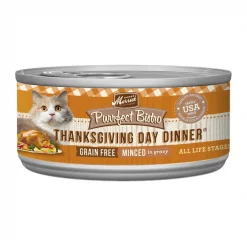 Merrick Purrfect Bistro Grain-Free Thanksgiving Day Dinner Minced in Gravy Canned Cat Food