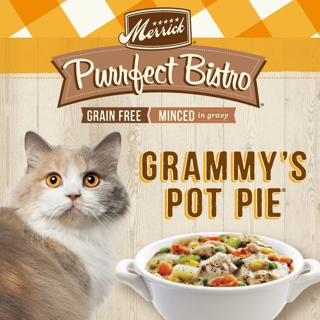 Merrick Purrfect Bistro Grain-Free Grammy's Pot Pie Minced in Gravy Canned Cat Food 4 Merrick Purrfect Bistro Grain-Free Grammy's Pot Pie Minced in Gravy Canned Cat Food - Image 2